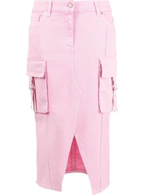 Blumarine high-waisted cargo pencil skirt - Pink
