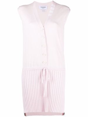 Thom Browne 4-Bar stripe sleeveless knit dress - Pink