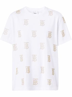 Burberry TB monogram-print T-shirt - White