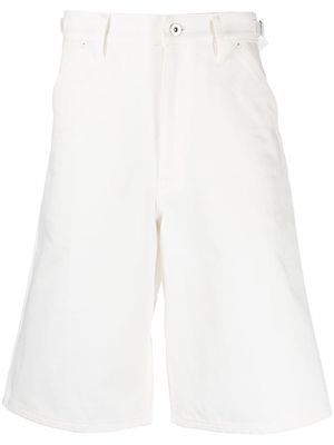 Jil Sander high-waisted A-line bermuda shorts - White