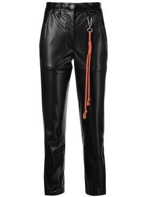 Song For The Mute slim-cut coated trousers - Black