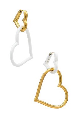 EMMA PILLS Flirt Earrings in Metallic Gold.