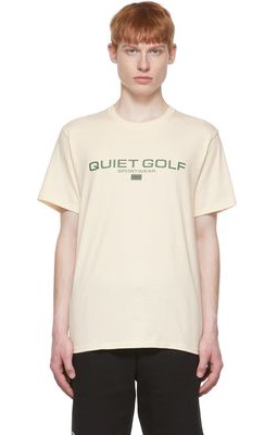 Quiet Golf Off-White Cotton T-Shirt