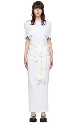 MM6 Maison Margiela White Cotton Maxi Dress