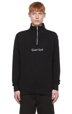 Quiet Golf Black Cotton Sweatshirt