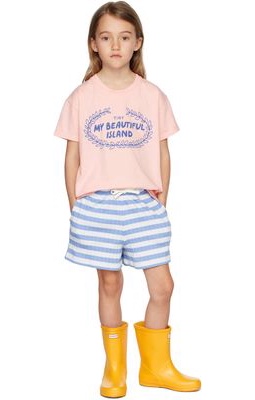 TINYCOTTONS Kids Blue Stripes Shorts