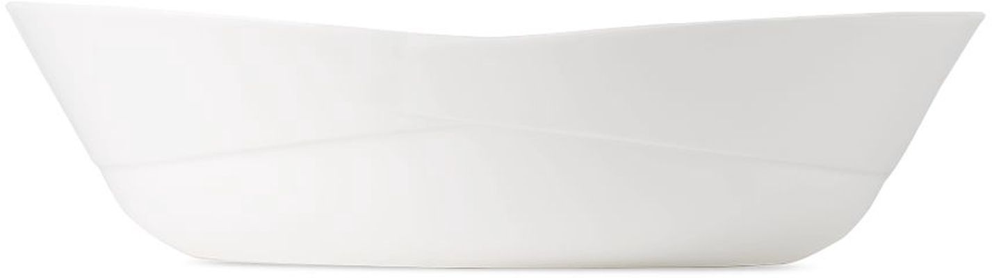 1882 Ltd. White Flare Large Shallow Bowl