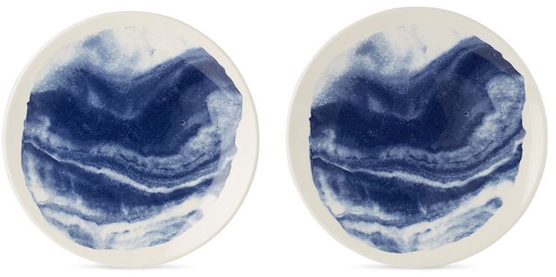 1882 Ltd. Two-Pack Blue & White Indigo Storm Salad Plates