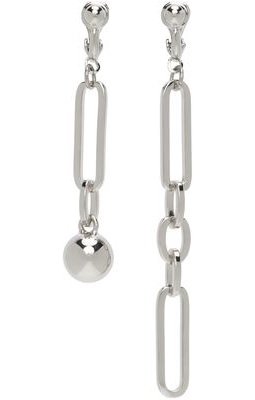 Justine Clenquet SSENSE Exclusive Silver Ali Earrings