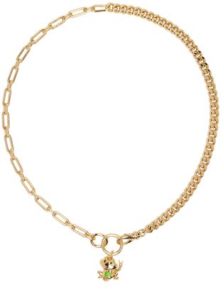 Safsafu SSENSE Exclusive Gold Frog It Necklace