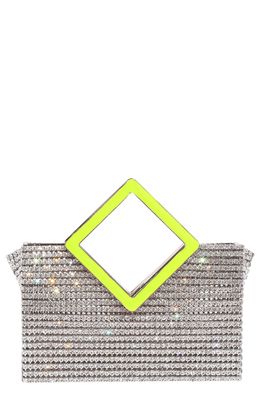 L'alingi Cup Chain Top Handle Bag in Neon Yellow/Silver