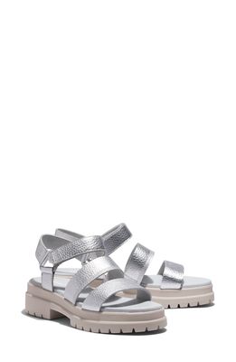 Timberland London Vibe Ankle Strap Sandal in Silver