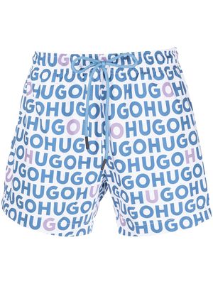 BOSS all-over logo print swimming trunks - Multicolour