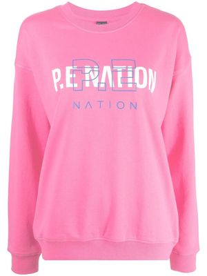 P.E Nation Unity logo-print sweatshirt - Pink