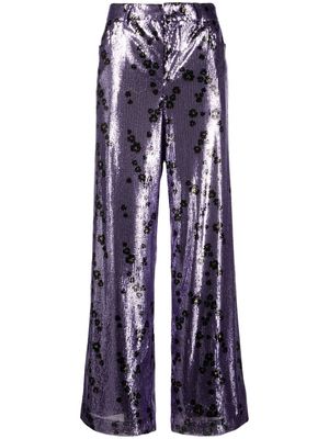 Philosophy Di Lorenzo Serafini sequin-embellished straight trousers - Purple