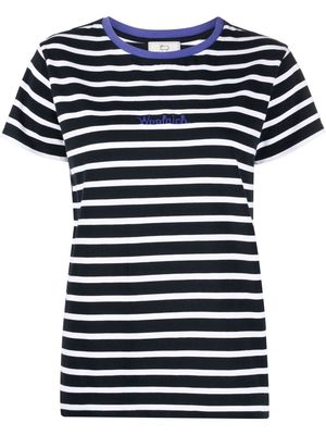 Woolrich stripe-print T-shirt - Blue