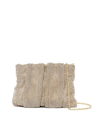 Loeffler Randall Ember diamanté-mesh crossbody bag - Gold