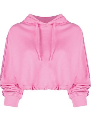 Chiara Ferragni cropped drawstring hoodie - Pink