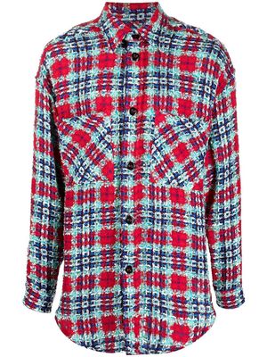 Faith Connexion checked long-sleeved shirt - Red