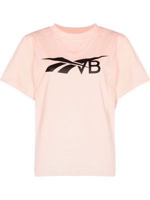 Reebok x Victoria Beckham VB logo-print round-neck T-shirt - Neutrals