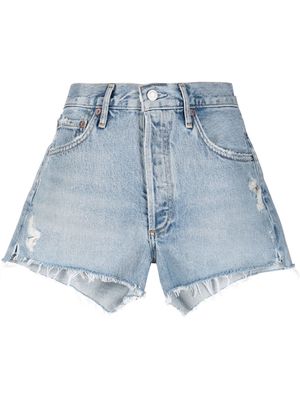 AGOLDE high-waisted denim shorts - Blue