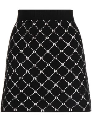 SONIA RYKIEL monogram-knit mini skirt - Black