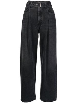 AGOLDE high-waisted wide-leg jeans - Black