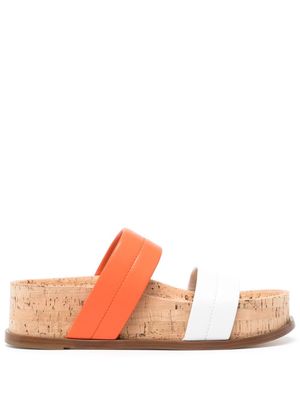 Gabriela Hearst colour-block open toe sandals - Brown