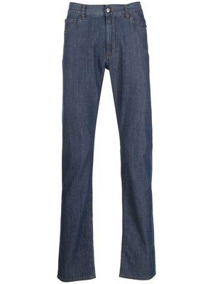 Canali mid-rise straight leg jeans - Blue