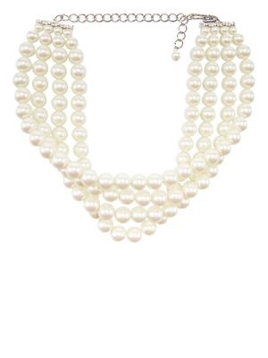 Kenneth Jay Lane Kenneth 4-row necklace - White