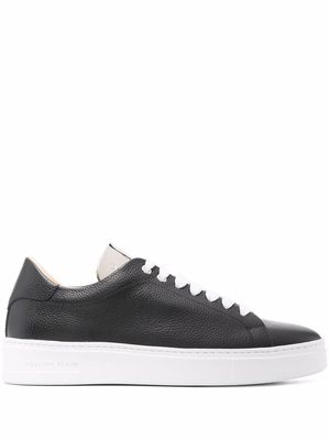 Philipp Plein leather lace-up sneakers - Black