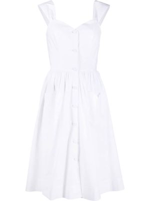Moschino sweetheart-neck empire-line dress - White