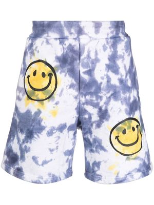 MARKET Smiley Sun tie-dye track shorts - Blue
