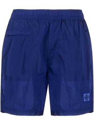 Stone Island logo-patch swimming shorts - Blue