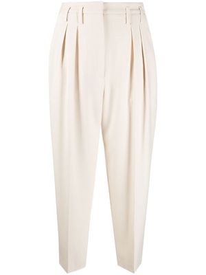 IRO pleated cropped trousers - Neutrals