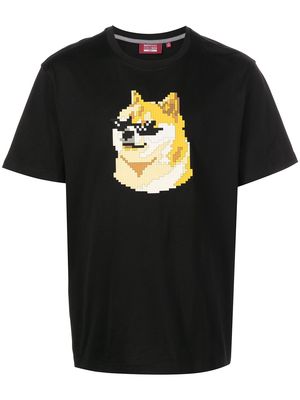 Mostly Heard Rarely Seen Dogcoin print T-shirt - Black