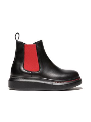 Alexander McQueen Kids platform-sole slip-on ankle boots - Black