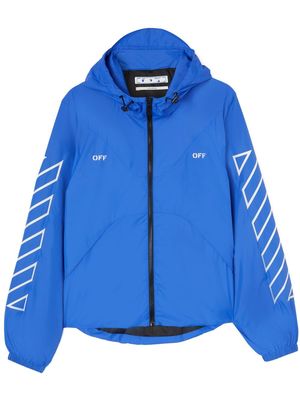 Off-White Diag-stripe logo track jacket - Blue