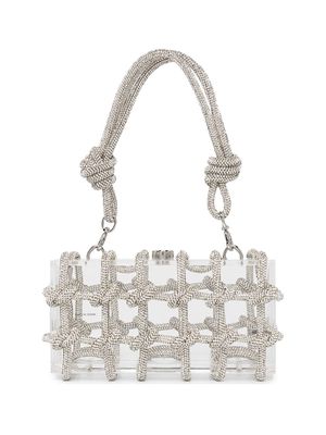 Cult Gaia Bess crystal-embellished shoulder bag - Silver