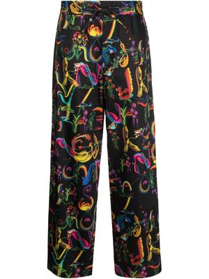 Opening Ceremony all-over graphic print trousers - Black