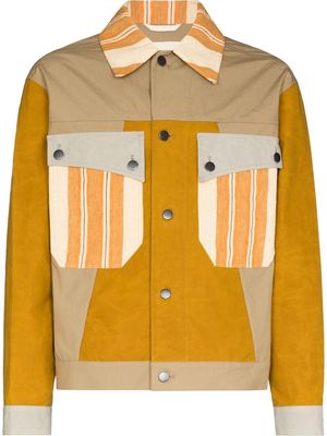Nicholas Daley Mixed Work panelled jacket - Neutrals