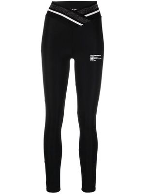 Patrizia Pepe logo waistband leggings - Black
