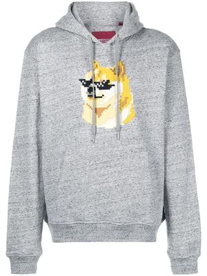 Mostly Heard Rarely Seen Dogcoin print hoodie - Grey