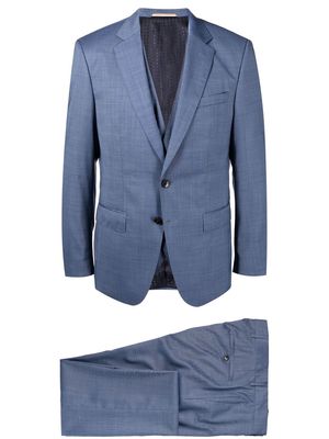 BOSS slim-cut three-piece suit - Blue