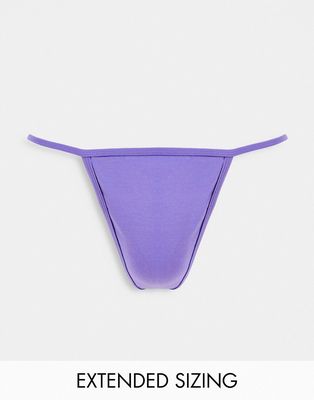 ASOS DESIGN barely there thong in purple