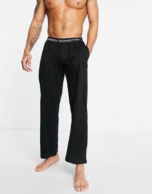 French Connection jersey lounge pant in black