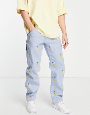 Stan Ray OG painter pants in palm blue