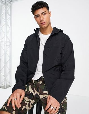 Only & Sons lightweight jacket with hood in black
