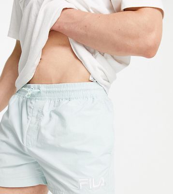 Fila small logo shorts in pastel blue exclusive to ASOS-Blues