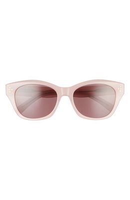 CELINE Mini Triomphe 55mm Round Sunglasses in Shiny Pink /Violet